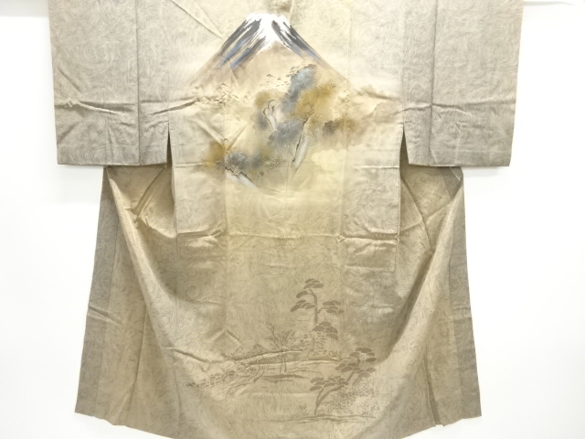 JAPANESE KIMONO / ANTIQUE MENS JUBAN / MT FUJI